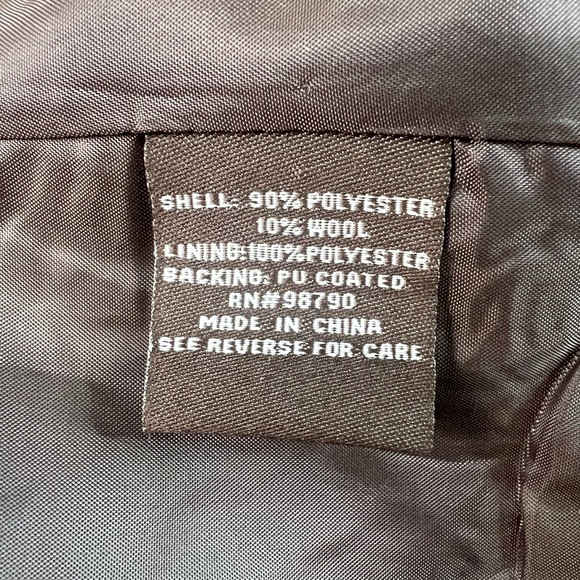 Women's Tweed Blazer Size Medium Brown Herringbone VELVETEEN Trim Dollhouse - Picture 11 of 14